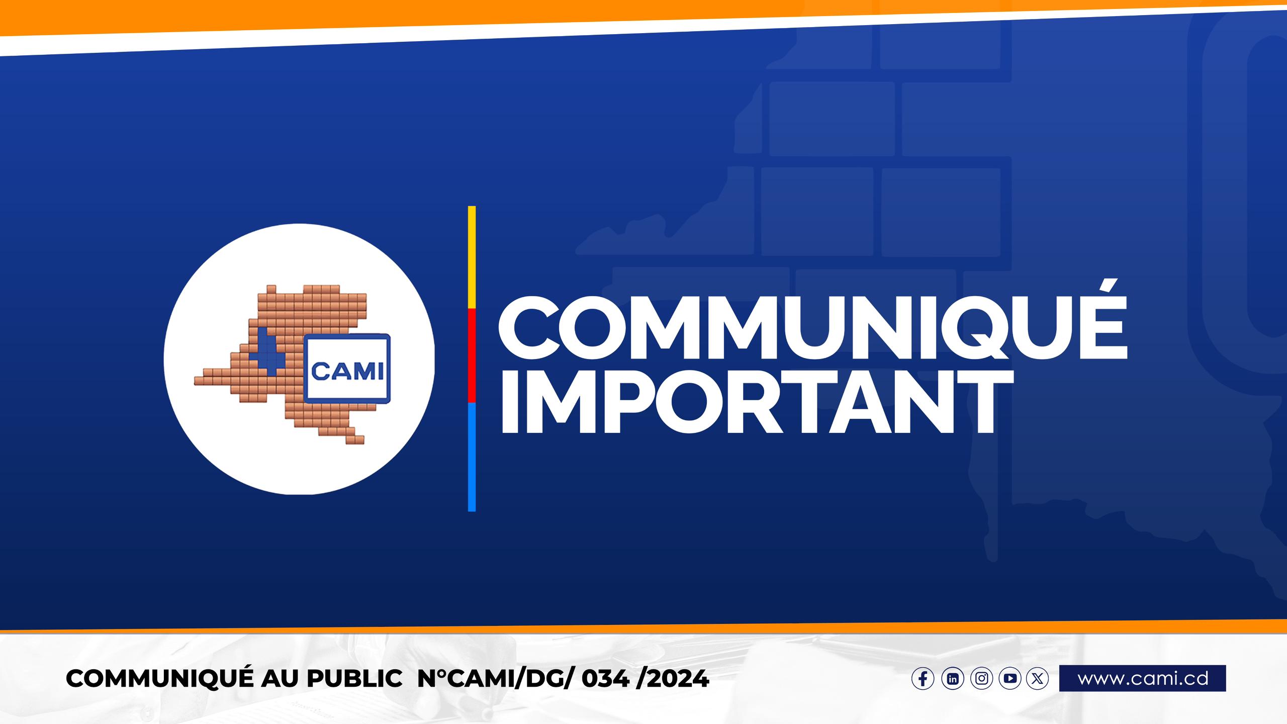 You are currently viewing Communiqué n°CAMI/DG/34/2024